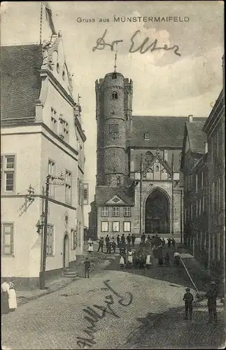 Ak Münstermaifeld an der Mosel, Straßenpartie