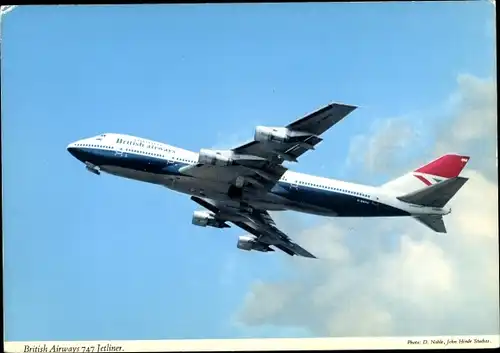 Ak Britisches Passagierflugzeug British Airways, Boeing 747 Jetliner