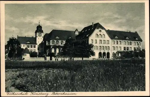 Ak Petershausen Konstanz am Bodensee, Volksschule