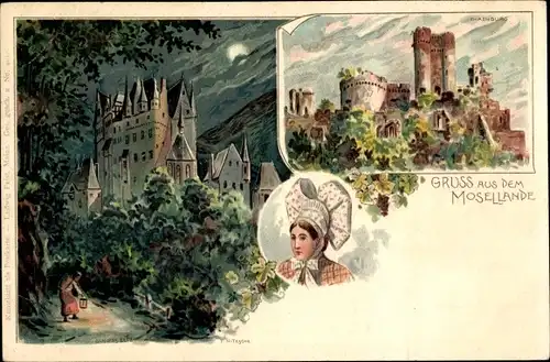 Künstler Litho Wierschem, Schloß Eltz, Tracht, Ehrenburg