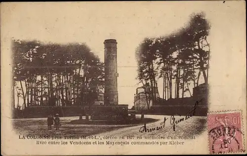 Ak Torfou Maine et Loire, La Colonne, Denkmal