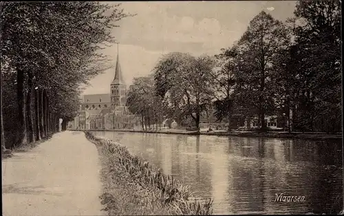 Ak Maarssen Utrecht Niederlande, Flusspartie