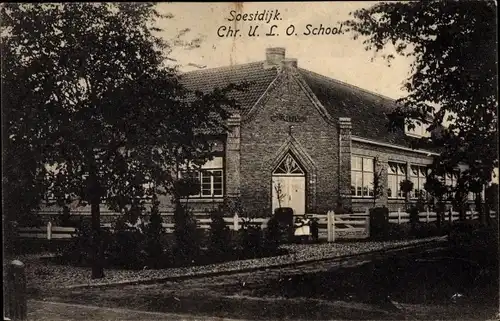 Ak Soestdijk Utrecht Niederlande, Chr. U.L.O. School