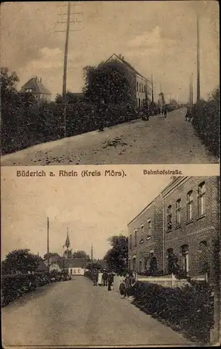 Ak Büderich Wesel am Niederrhein, Bahnhofstraße