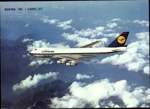 Ak Deutsches Passagierflugzeug, Lufthansa, Boeing 747-30 Jumbo Jet