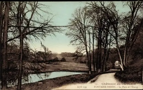 Ak Fontaine Henry Calvados, Le Parc, L'Etang