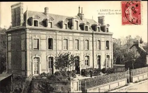 Ak Lisieux Calvados, Mairie, Ecole