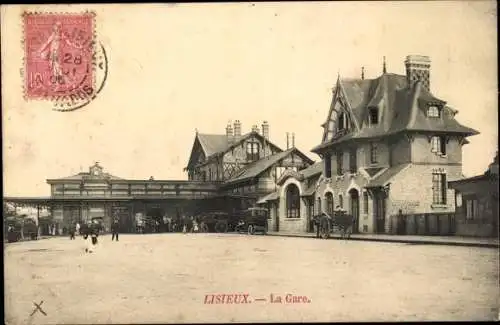 Ak Lisieux Calvados, La Gare