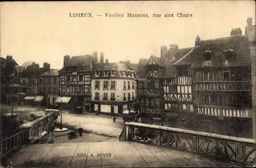 Ak Lisieux Calvados, Vieilles Maisons, rue aux Chars