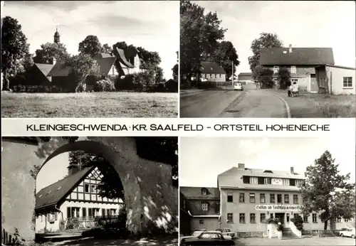 Ak Hoheneiche Kleingeschwenda Saalfeld an der Saale, Gasthaus Zum Roten Hirsch im grünen Wald