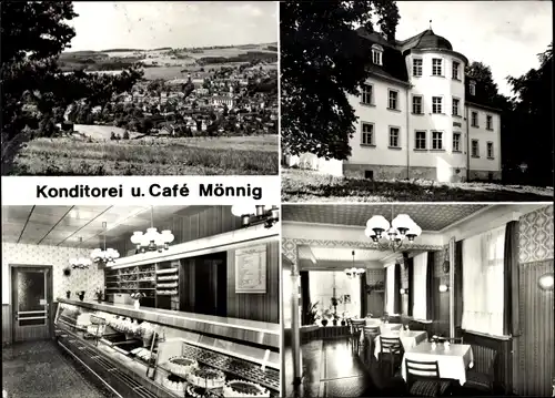 Ak Markneukirchen im Vogtland, Musikinstrumenten Museum, Konditorei und Cafe Mönnig