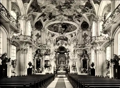 Ak Birnau Uhldingen Mühlhofen am Bodensee, Wallfahrtskirche, Cistercienserkloster