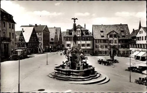 Ak Schwabach in Mittelfranken Bayern, Marktplatz