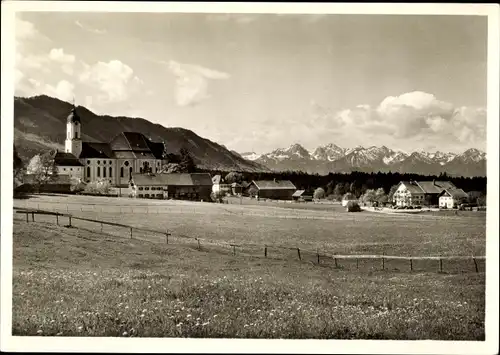 Ak Wies Steingaden in Oberbayern, Wieskirche, Wallfahrtskirche