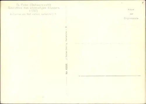 Ak St Peter im Hochschwarzwald, Klosterbibliothek