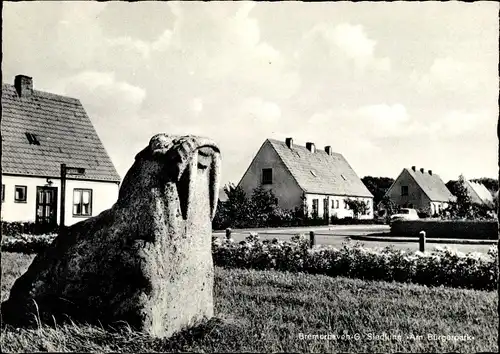 Ak Geestemünde Bremerhaven, Siedlung Am Bürgerpark, Walrossstein