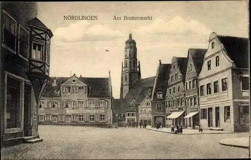 Ak Nördlingen in Schwaben, Am Brettermarkt