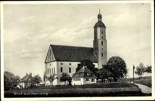 Ak Wemding in Schwaben, Kirche