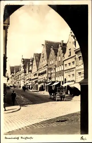 Ak Donauwörth in Schwaben, Reichsstraße, Straßenpartie