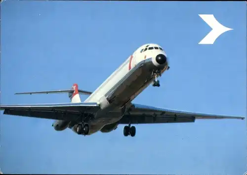 Ak Österreichisches Passagierflugzeug Austrian Airlines, Douglas DC 9 Super 80