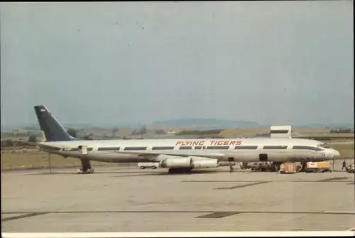 Ak Amerikanisches Frachtflugzeug Flying Tigers, DC 8 63AF, N790FT