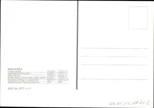 Ak Deutsches Passagierflugzeug, Lufthansa, Airbus A 300 A
