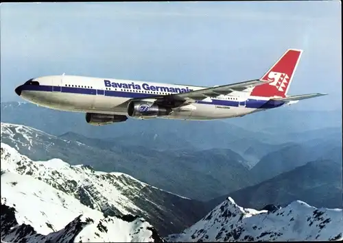 Ak Deutsches Passagierflugzeug Bavaria Germanair, Airbus A 300 B4