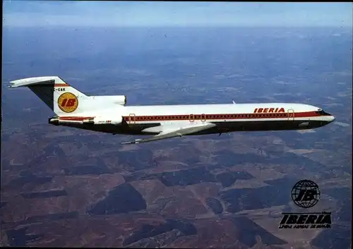 Ak Spanisches Passagierflugzeug, Iberia, Boeing 727 256