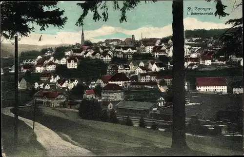 Ak Sankt Georgen im Schwarzwald, Gesamtansicht