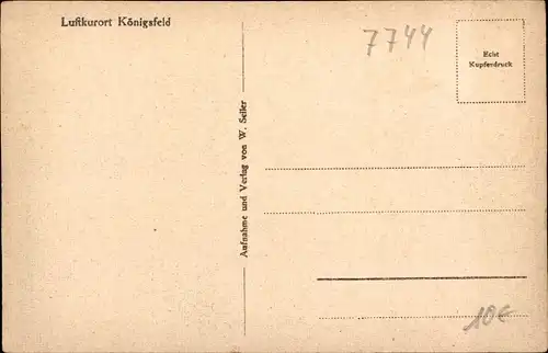 Ak Königsfeld im Schwarzwald, Teilansicht der Ortschaft