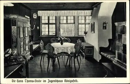Ak Königsfeld im Schwarzwald Baden, Hans Thoma Stube, Jugendhaus
