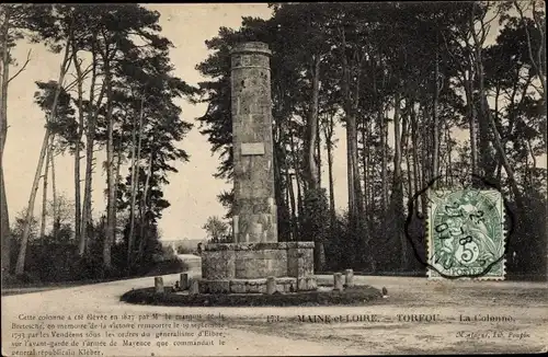 Ak Torfou Maine et Loire, La Colonne, Denkmal