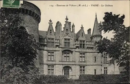 Ak Tigné Maine et Loire, Château