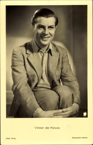 Ak Schauspieler Viktor de Kowa, Ross Verlag 8664 1, Portrait