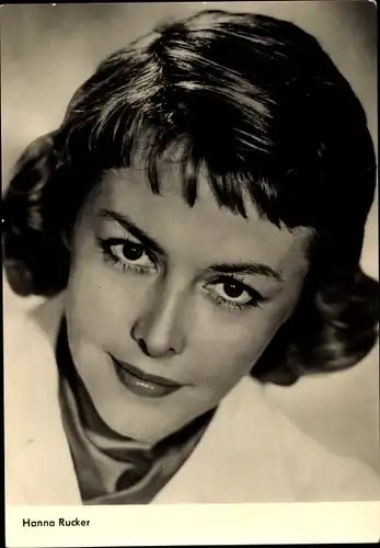 Ak Schauspielerin Hanna Rucker, Portrait