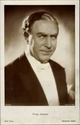 Ak Schauspieler Fritz Alberti, Portrait
