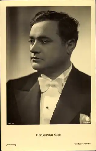 Ak Opernsänger Benjamino Gigli, Portrait