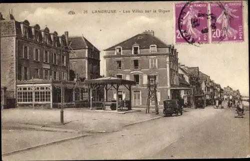 Ak Langrune Calvados, les Villas sur la Digue