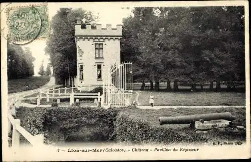 Ak Lion sur Mer Calvados, Château, Pavillon du Régisseur