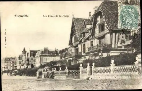 Ak Trouville Calvados, les Villas de la Plage