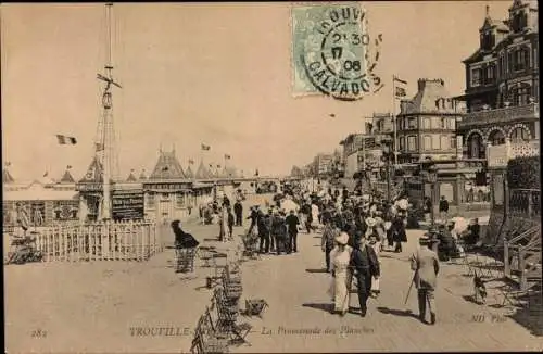 Ak Trouville Calvados, la Promenade des Planches