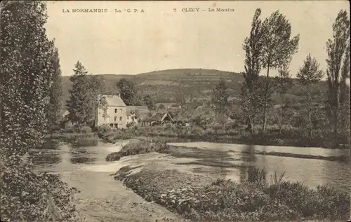 Ak Clécy Calvados, le Moulin, Flusspartie
