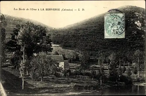 Ak La Serverie Calvados, les Bords de l'Orne