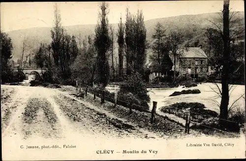 Ak Clécy Calvados, Moulin du Vey, Flusspartie