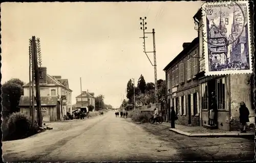 Ak La Chapelle Yvon Calvados, vue sur le Pays, Ortspartie