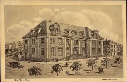 Ak Kempen am Niederrhein, Kreissparkasse