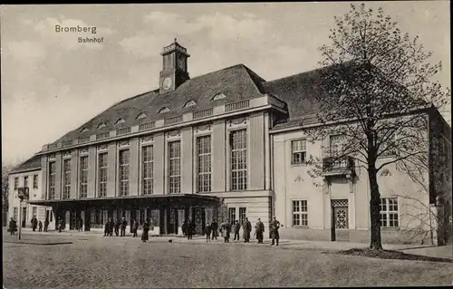 Ak Bydgoszcz Bromberg Westpreußen, Bahnhof