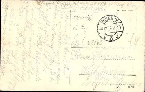 Ak Poznań Posen, Schlossbrücke