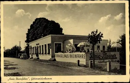 Ak Götterswickerhamm Voerde am Niederrhein, Gasthaus Haus Rheinfähre, König Pilsener