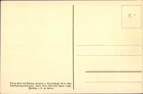 Lied Ak Soph, Hans, Da Zipp, Erzgebirgische Mundart Nr 4, Vogel